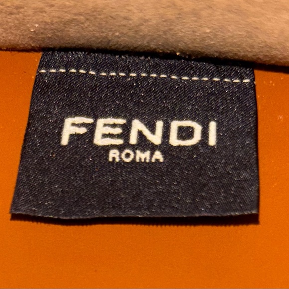 Fendi Sunshine Medium Tote Brown Leather Roma Logo Authentic - Picture 5 of 14